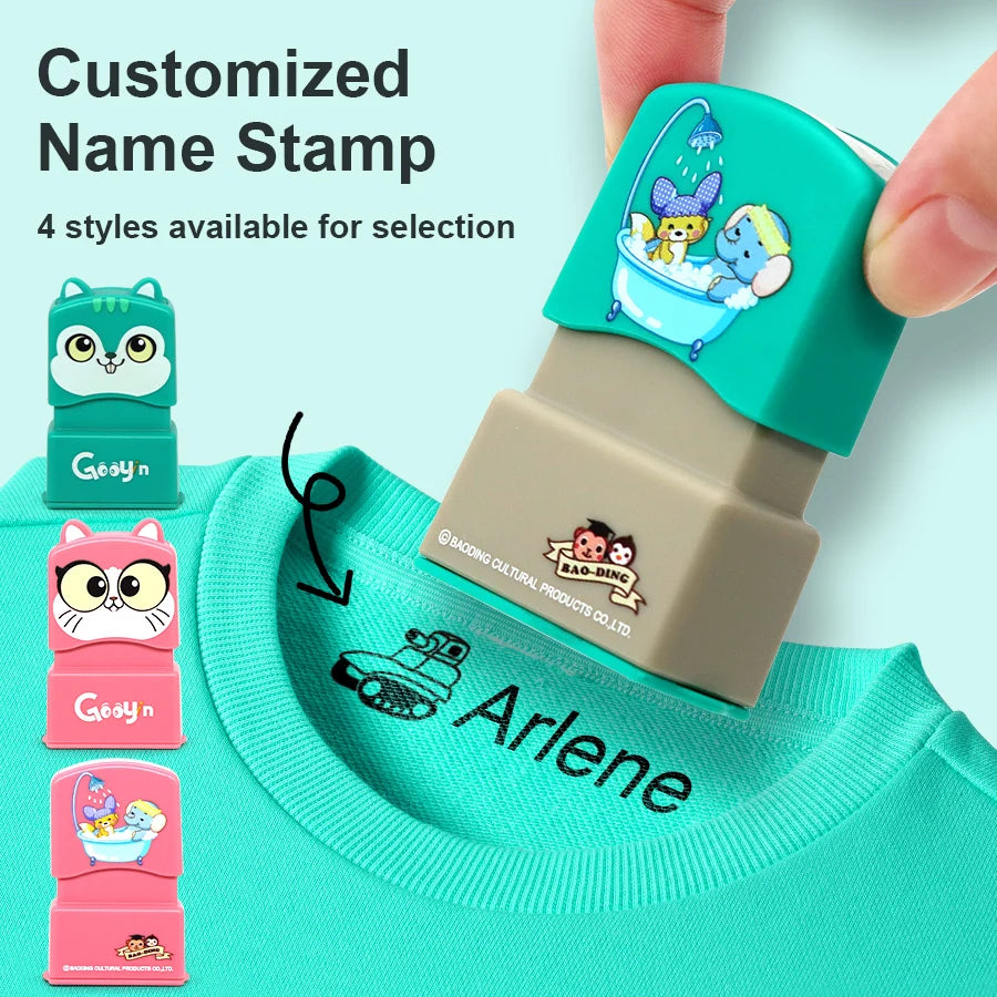 Customized Name Stamp Gift  child’s school supplies with waterproof name stamps ; great for clothes, socks, shoes, bags, Gifts